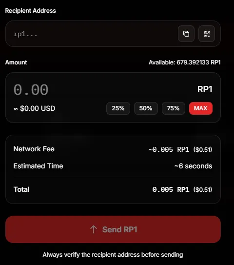 Send Token Modal